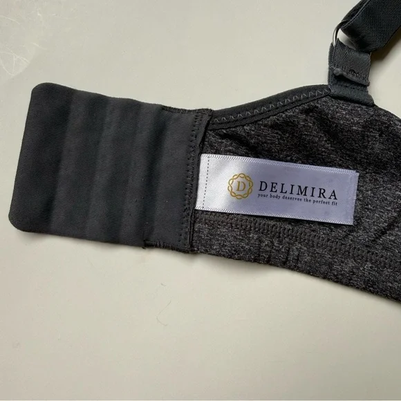 Delimira 34E Full Coverage Minimizer Bra Unlined Support Bra Heather Gray - Picture 5 of 6